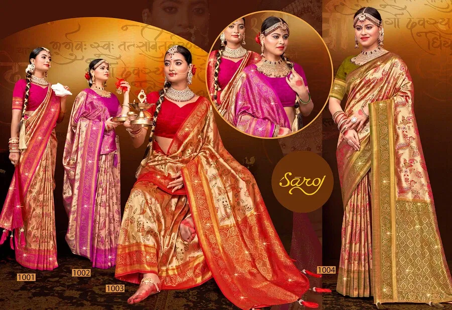 Rajgharana Vol 5 By Saroj Designer Silk Sarees Wholesale Price In Surat
